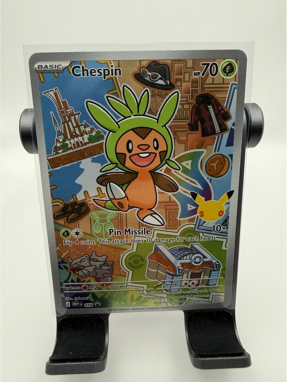 Pokemon Chespin Mega Evolution Black Star Promos #58 Holofoil Near Mint English